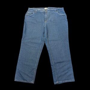 Woman Within Straight Leg Denim Jeans - Blue